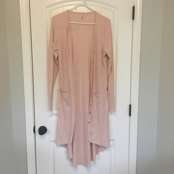 Wishlist Sweaters - Wishlist Pale Pink Women’s High Low Cardigan Large